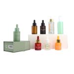 30ml Flat Shoulder Essential Serum Dropper Bottle Frosted Glass With Gift Box