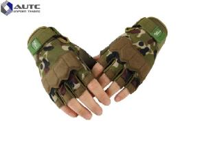 Quality Fingerless Army Tactical Shooting Gloves Microfibre Wear Resisting Reinforced wholesale
