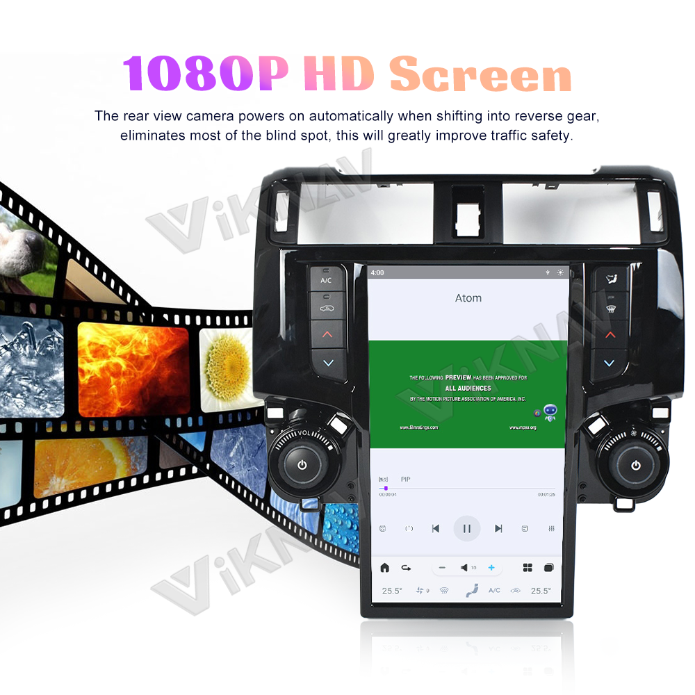 Viknav Car Radio For Toyota 4 Runner (2009-2019) 13.6 inch Android 13 GPS Navigation Auto Multimedia Player 2 Din Stereo