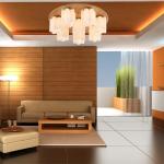 650mm diameter round shade indoor wooden ceiling light with beautiful shape