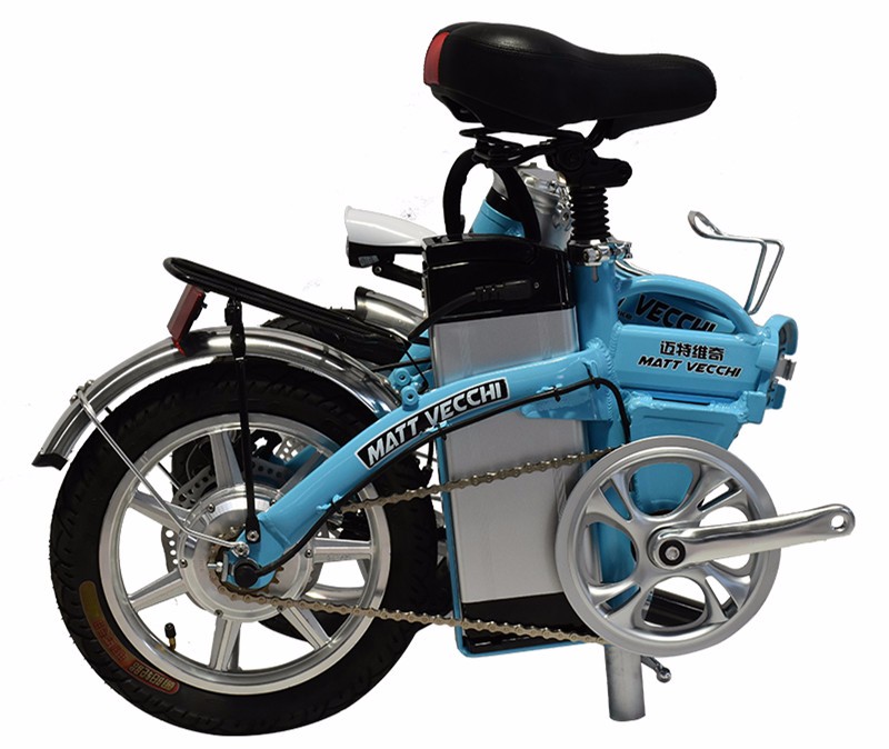 48V 250W Brushless Motor Mini Folding Electric Bike 14 Inch With Compass Rim