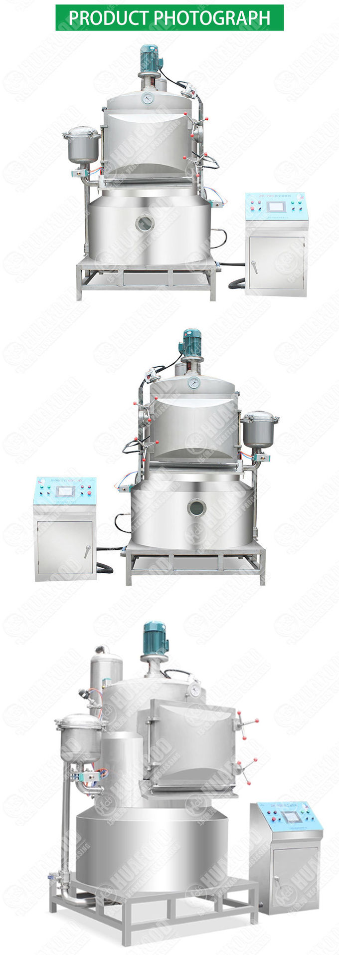 0.098Mpa Corn Thermal Oil 60kg/Time Vacuum Fryer Machine