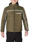Puffer Padded Down Jacket Emboss Printing Outdoor Winter Men Coats