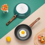 Factory Direct Sale Kitchen Cookware 22/24/26/28 Cm Aluminum Wooden Handle Free