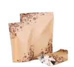Top Quality Custom Logo Fda Food Grade Packing Brown Kraft Paper Bag With Zipper
