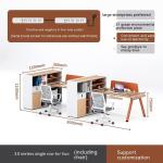 Simple Modern Staff Seat Work Table Office 6 Four 4 People Office Desk Style