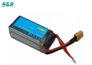 Quality 1500mah 14.8v 70c RC Car Battery Pack , RC Airplane Batteries 800 Cycle Life wholesale