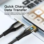 PVC Phone USB A To C Cable Transparent 100W 7A 480Mbps
