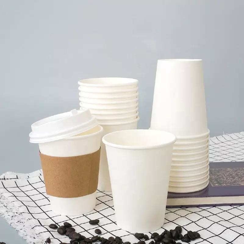 Recyclable Offset Print Customized Single Wall Coffee Milk Tea Disposable Paper Cups