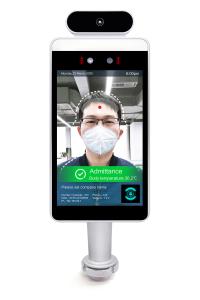 AI biometric face facial recognition and temperature measuring device infrared thermometer non contact