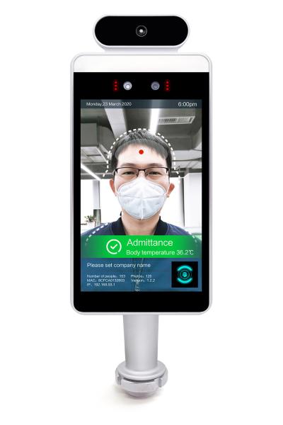 Cheap AI biometric face facial recognition and temperature measuring device infrared thermometer non contact for sale