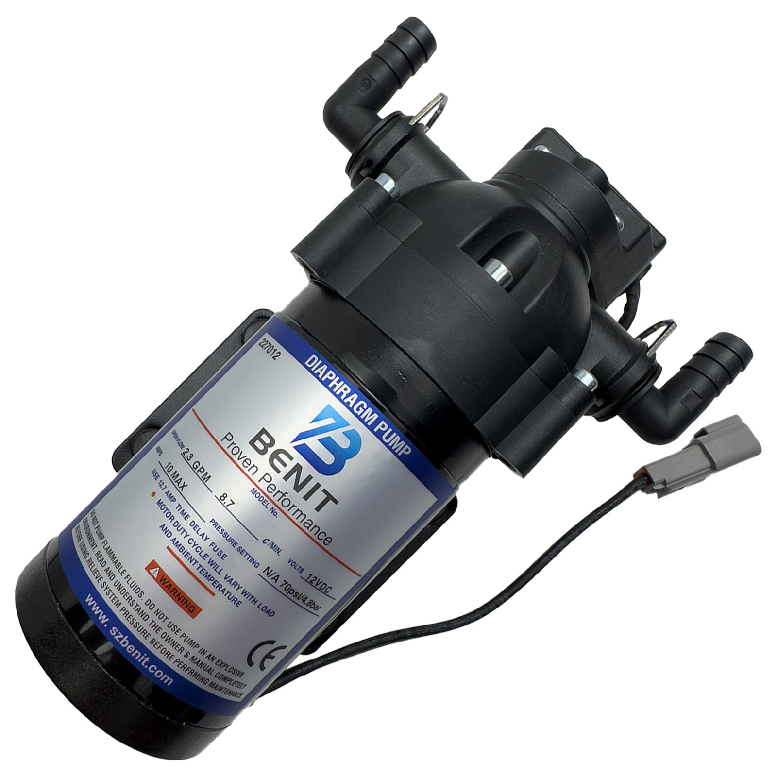2335548 4812126685 12V Water Pump for road roller spare parts Compactor pump 2.3GPM-8.7E/min