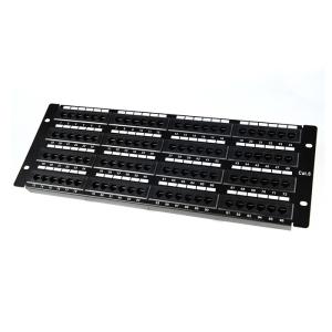 China 19′′ 4U CAT.6 UTP Network Patch Panel 96 Ports Dual IDC Black on sale