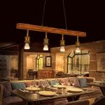 Retro loft industrial bar chandelier restaurant hot pot coffee shop wooden