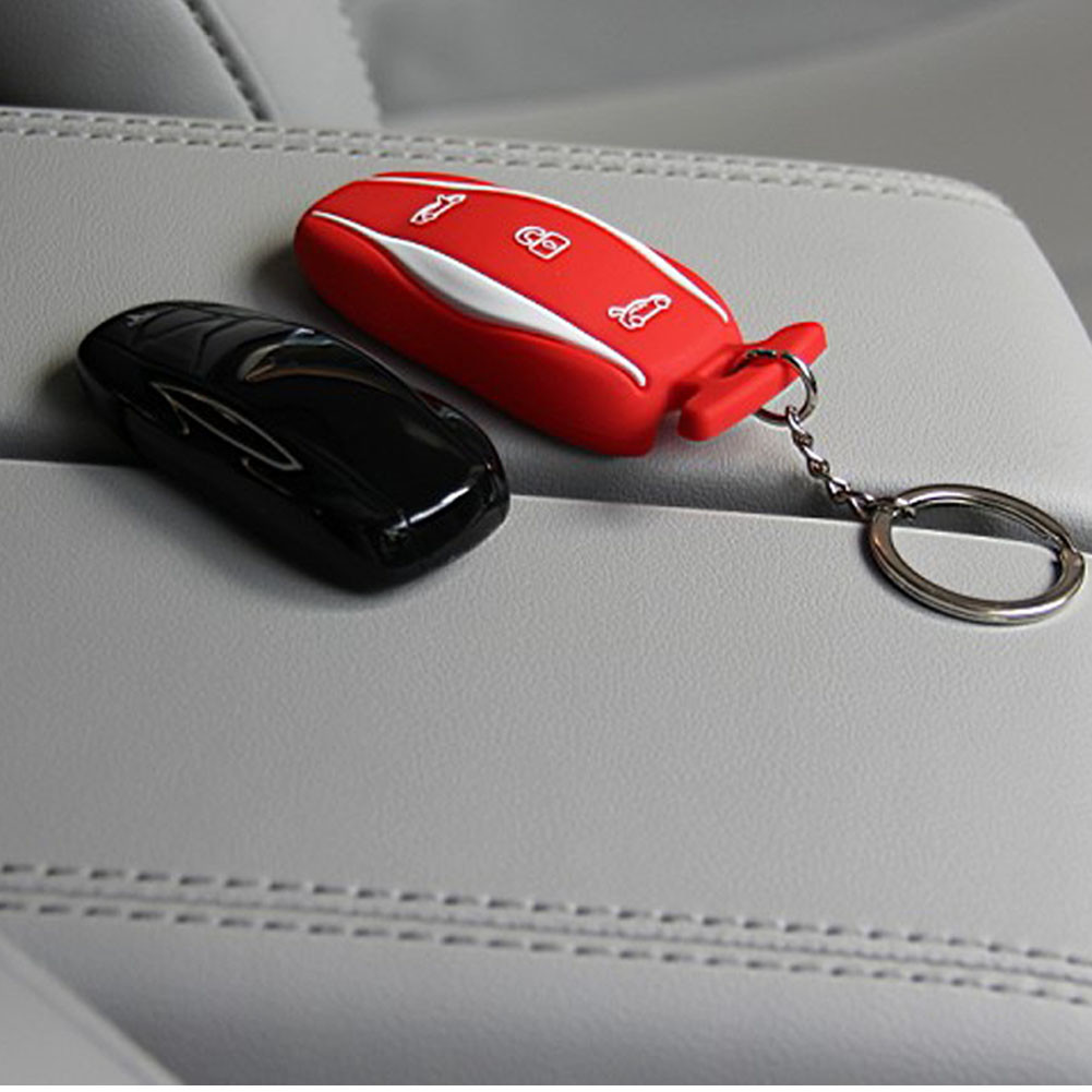 Topfit Silicone for Tesla Car Fobpocket, Car Key Chain, Key Case, Key Cover for Tesla Model S