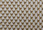 20m Gold Aluminum Metal Mesh Curtain SGS