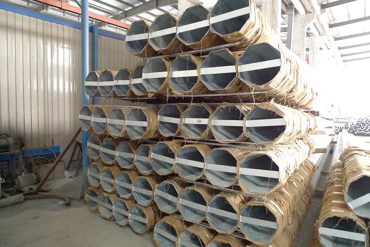 350 Dan Octagonal Galvanized Steel Pole For Transmission Line Overhead Project