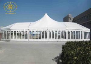 Quality Polygon Large Span Pagoda Party Tent Glass Walls Lightweight Pagoda Wedding Tent wholesale