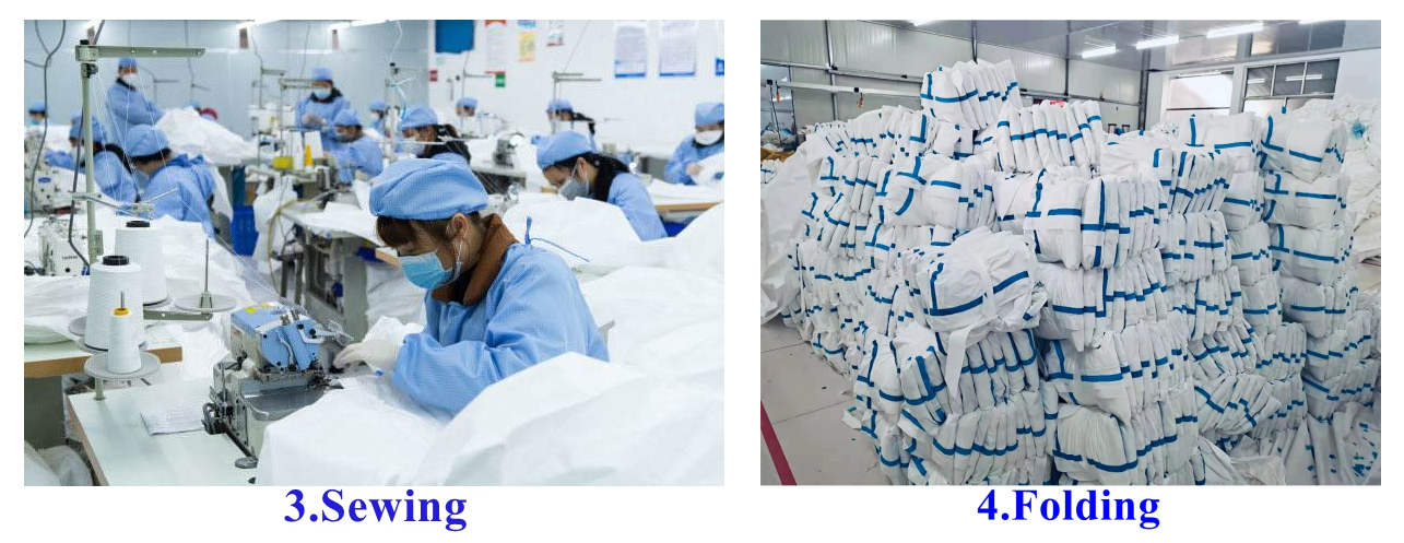 S-4XL Type 5 6 Disposable Coveralls Liquid Proof Non Woven Disposable Protective Suit