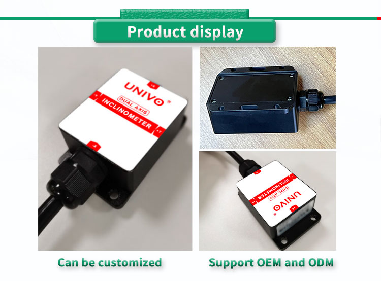 Industrial High Precision Dual Axis Inclinometer Sensor RS232/485/TTL UNIVO UBIS-326