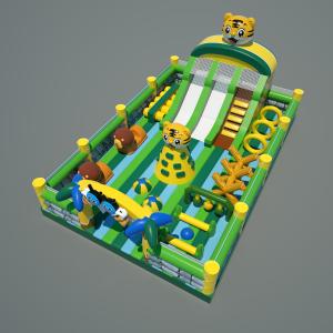 Quality Tiger Castle Inflatable Bounce House Playground (Green &amp; Yellow ) wholesale