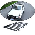 Toyota LC76 Land Cruiser Flat Roof Rack with AL6063 SS304 Material and Gutter