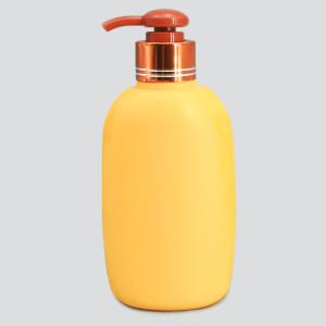 Quality Yellow 28mm Square 8.45oz HDPE Pump Bottle wholesale