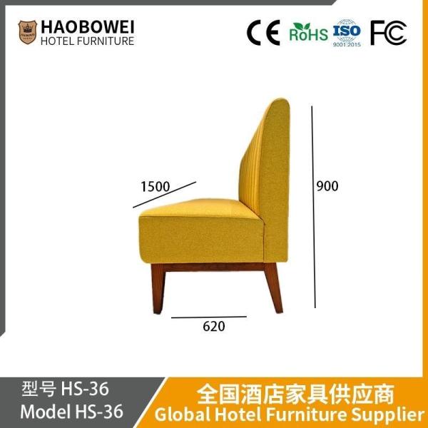 Foshan Furniture. Modern Restaurant Furniture. Piano Key Fabric Sofa. Simple and