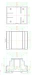 72*87*60mm Din Rail Enclosure For Electronic Project Industrial Diy Fireproof