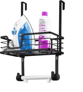Quality Wall Mount Ironing Board Hanger Over the Door Iron Caddy for Laundry Room Matte Black wholesale