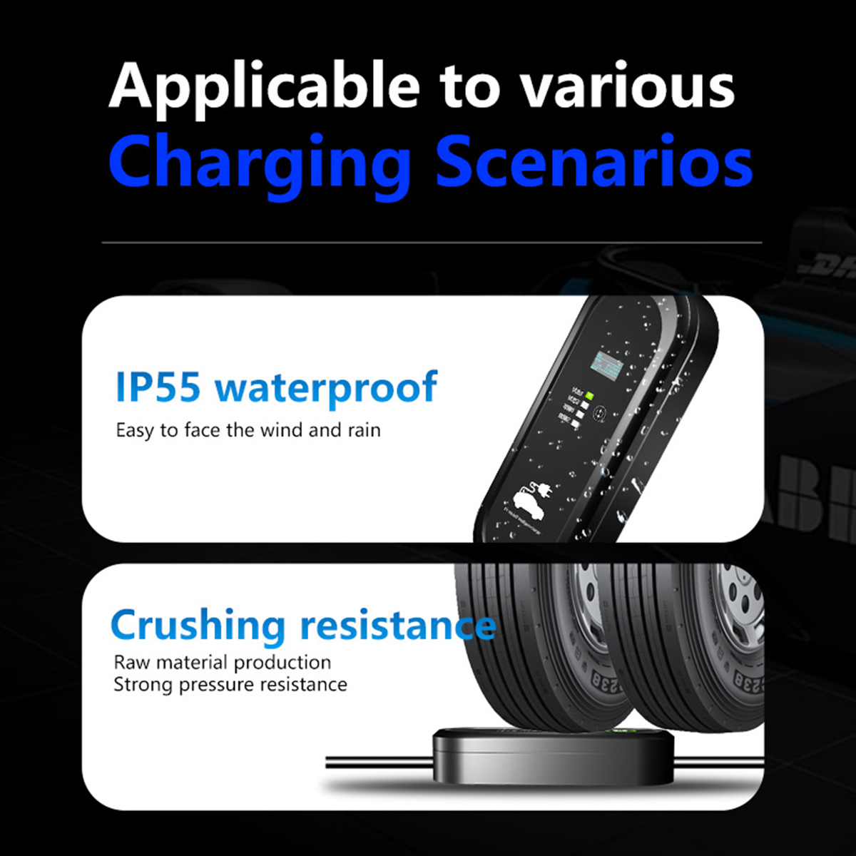 3.5KW GBT Portable EV Charger Charging for Energy Electric Vehicle Cars Output Power 3.5KW Interface Standard GB