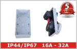 IP67 Weatherproof Industrial Interlocked Switch Socket Outlet for Plug