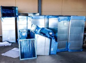 Quality Linear Low Density Polyethylene 200 Ft 24&quot; Blue Plastic Duct Wrap wholesale