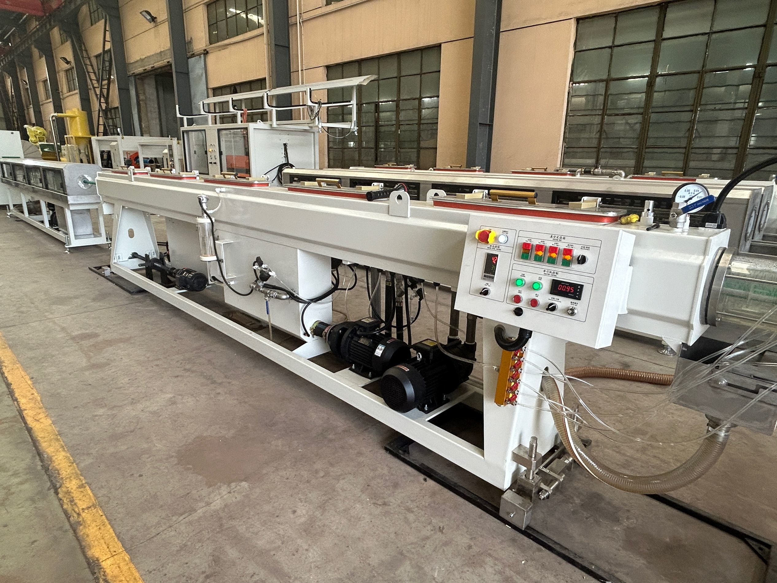 20-50mm Fast High Speed PE PP HDPE PVC PPR Mpp Plastic Water Gas Supply Drainage Solid Wall Pipe Hose Tube Making Machine Production Extrusion Line