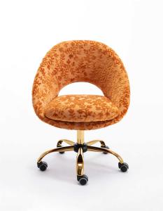 Quality Orange Leisure 360Degrees Living Room Office Chair D18.90”Velvet Fabric wholesale