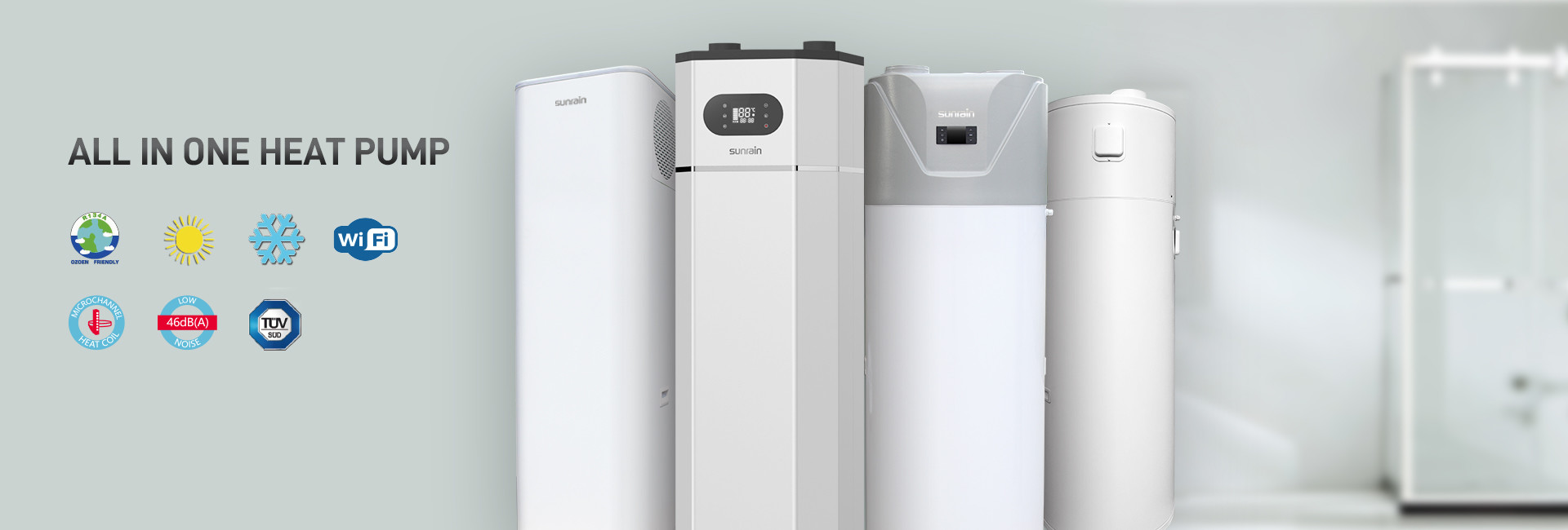 R290 All In One Heat Pump A++ 200L Air Source Heating System TUV