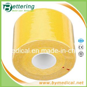 Quality Elastic cotton sports therapy tape 5cmX5m yellow colour wholesale