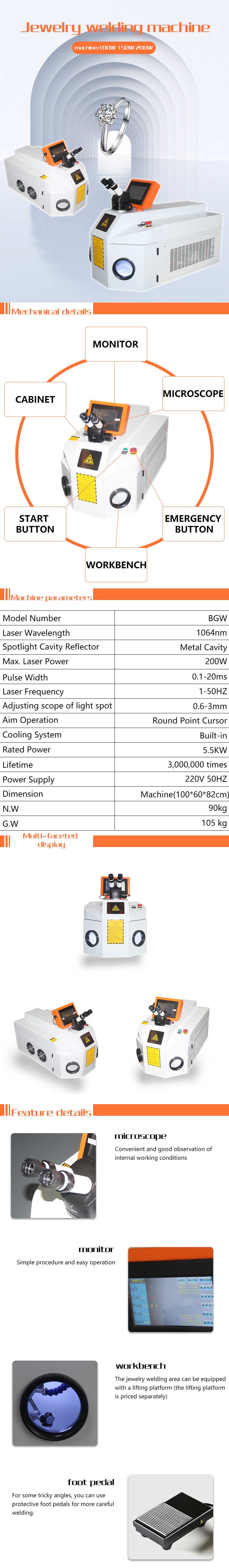 1064nm Wavelength Laser Welding Machine for Gold and Silver Soldering Jewelry Laser Soldering System