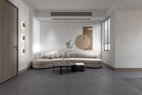 Digital Glaze R9 Cement Look Ceramic Floor Tiles Dark Grey