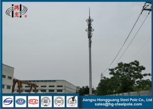 Quality H30m RAL Painted Steel Tapered Telecommunication Towers Weather Resistance wholesale