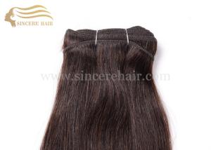 Quality Wholesale 50 CM Remy Cuticle Hair Weft Extensions - 20&quot; Silk Straight Brown Remy Human Hair Weft Extension For Sale wholesale