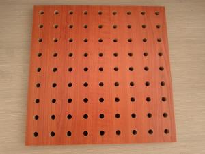 Quality Polyester Fiber Rock Wool Perforated Wood Acoustic Panels For Cinema / Museum wholesale