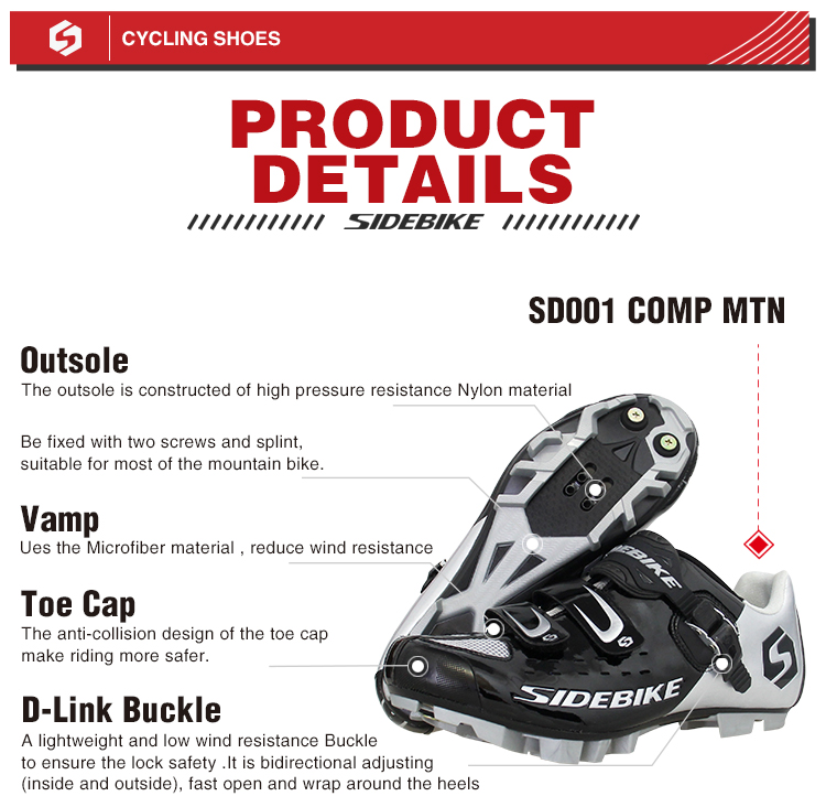Waterproof Mens Mountain Bike Trainers Mesh Lining With Excellent Slip Resistance