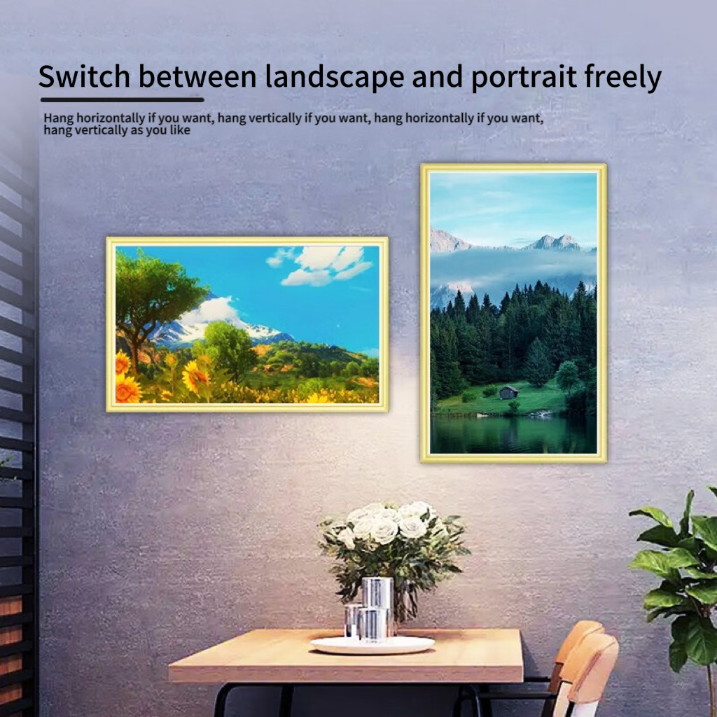 Wooden Frame 21.5 Inch 22 Inch LED LCD Video Photo Display WIFI 4G Network