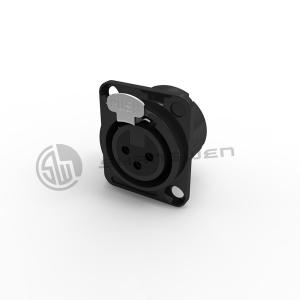 Quality Outdoor XLR 3 Pin Connector D Mounting Female Connector Socket IP40 wholesale