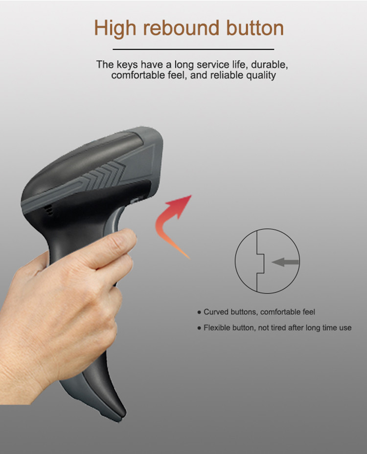 Handheld 2D Barcode Scanner Commercial Wired Portable 1D Bar QR Code Reader