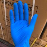 9 Inch Blue Powder Free Exam Disposable Nitrile Gloves V201 with Customization