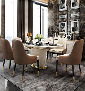 Quality Marble Rectangle Counter Height Dining Table Chair Sets OEM ODM wholesale