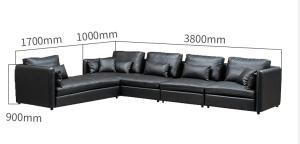 Quality Italian Modern Living Room Leather Soft Sofa House Type L Princess Combination Head Layer wholesale