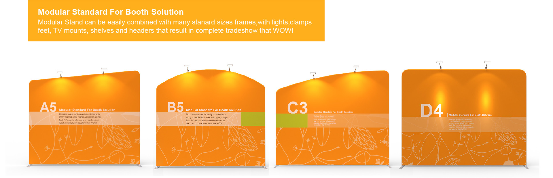 Stretch Fabric Exhibition Backdrop Trade Show Roll Pull Up Display Booth 8ft 20ft